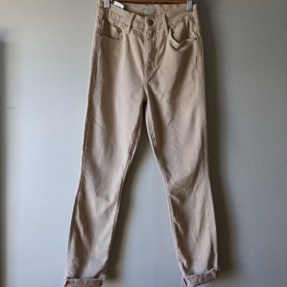 Cream Mother Jeans